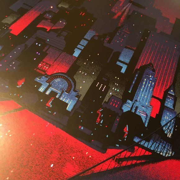 Batman poster limited ed. "Gotham" foil screen print | 36 x 18 - Picture 12 of 12
